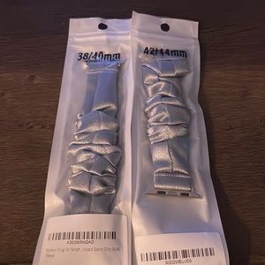 Women strap apple watch hair ring elastic 38/40 - 42/44 silver